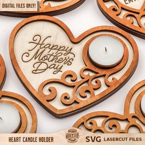 Muttertag Laser SVG-Datei Muttertagsgeschenke Mütter Geschenke für Mama Spezielle Liebe SVG-Datei Glowforge SVG Laser Ornamente