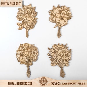 花束 SVG、花 Glowforge svg、母の日 SVG、母の日ギフト、ママの日のギフト、Glowforge svg