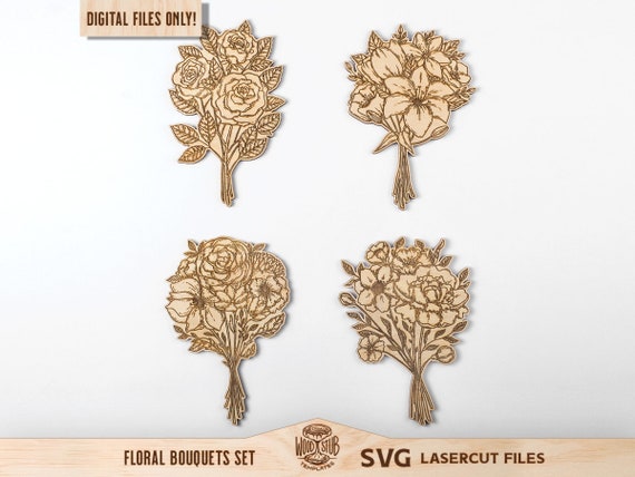 Floral Bouquet SVG, Flower Glowforge svg, Mothers Day SVG, Mother’s Day Gift, Mom’s Day gift, Glowforge svg