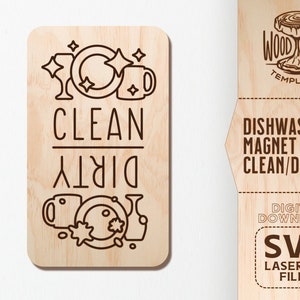 Clean Dirty SVG, Dishwasher Magnet, Dishwasher SVG, Clean Dirty Status ...