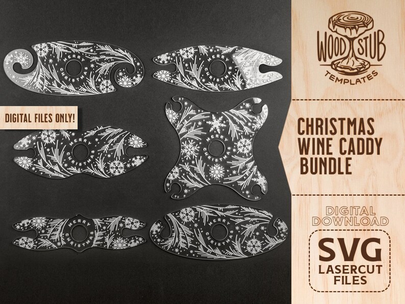 Wine Caddy SVG Bundle Wine Holder SVG Wine Glass Holder Etsy