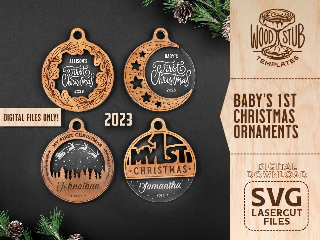 Baby First Christmas SVG First Christmas Ornament SVG - Etsy