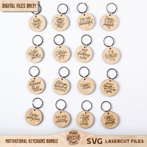Motiverende sleutelhanger SVG, sleutelhanger SVG, motiverende SVG, motiverende citaten, inspirerende cadeau, Glowforge SVG, laser gesneden bestand