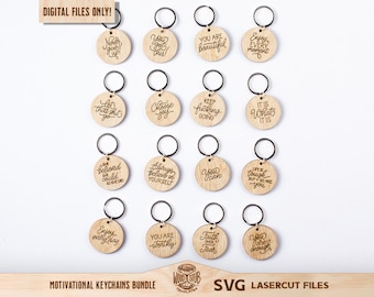 Motivational Keychain SVG, Keychain SVG, Motivational SVG, Motivational quotes, Inspirational gift, Glowforge svg, Laser cut file
