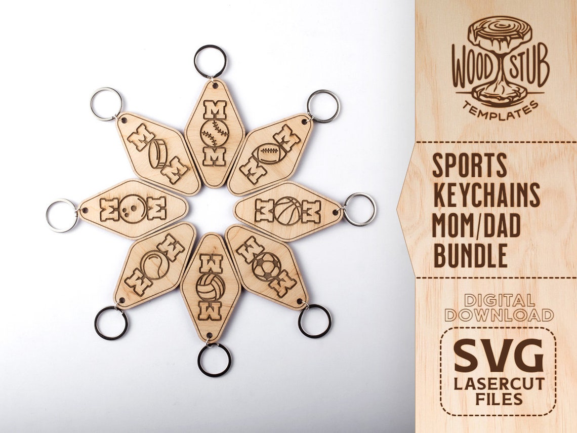 Download Sports Keychain SVG Keychain SVG Sports Mom SVG Sports Dad | Etsy
