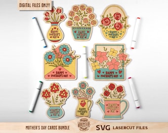 Dzień Matki SVG, Mama SVG, Karta Mamy SVG, Kolorowanka SVG, Prezent na Dzień Matki, Prezent na Dzień Matki, SVG dla Matki, Glowforge SVG, Plik do cięcia laserowego