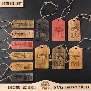 Christmas Tags Bundle, Christmas Tags SVG, Christmas tags laser file, Christmas Glowforge svg, Glowforge svg, Laser cut file