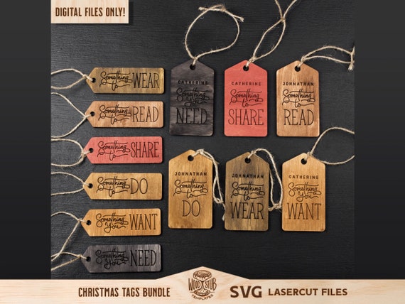 Christmas Tags Bundle, Christmas Tags SVG, Christmas tags laser file, Christmas Glowforge svg, Glowforge svg, Laser cut file