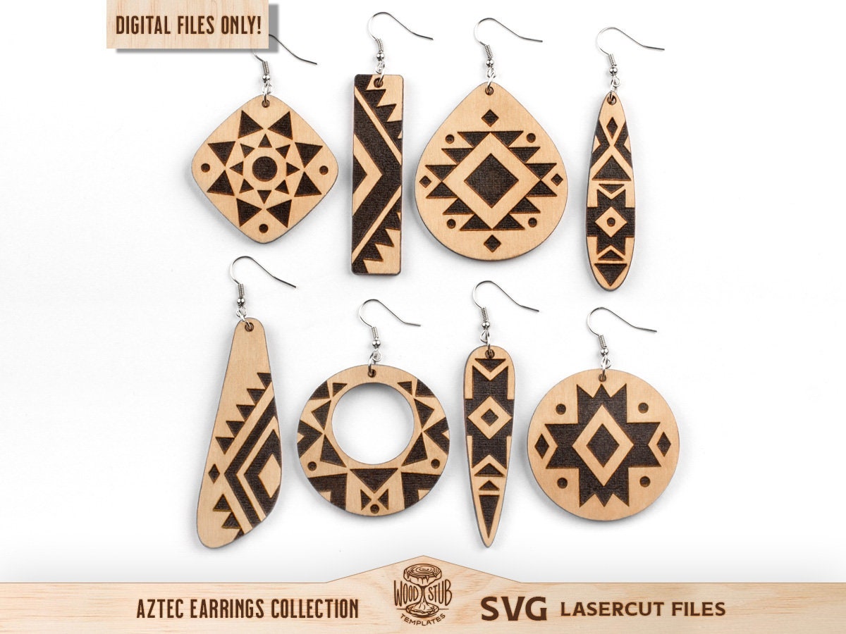 Boucles D'oreilles Créoles Plaqué Or 18 Carats - Style Aztèque, Inca, Maya Avec Zircon