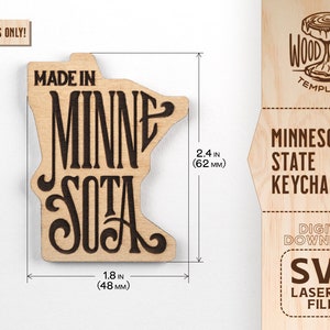 Minnesota SVG, Minnesota Keychain SVG, Minnesota Glowforge SVG ...