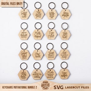 Portachiavi motivazionale SVG, Portachiavi SVG, SVG motivazionale, Citazioni motivazionali, Regalo ispiratore, Glowforge SVG, File tagliato al laser