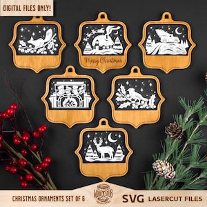 Weihnachten Ornamente SVG, Familie Ornament SVG, Weihnachten svg Bundle, Weihnachten Glowforge, Ornamente svg, Glowforge svg