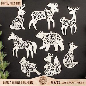 Ornamenti natalizi in formato SVG, Ornamenti di famiglia in formato SVG, Ornamenti nordici in formato SVG, Stile scandinavo, Ornamenti in formato SVG, Hygge in formato SVG, Glowforge in formato SVG