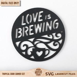 Coffee SVG Sign, Coffee Sign SVG, Coffee Quote svg, Coffee Round Sign, Coffee Wall Art, Coffee svg, Glowforge svg, Laser cut file