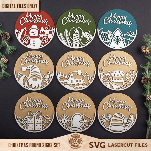 Christmas Sign SVG, Christmas Ornaments, Christmas Door Hanger, Christmas Glowforge, Ornaments svg, Door hanger svg, Glowforge svg