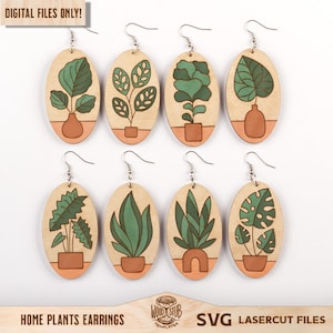 Inicio Plantas Pendientes SVG, Pendientes SVG, Pendientes tropicales svg, Floral svg, Pendientes Monstera svg, Glowforge svg, Archivo de corte láser