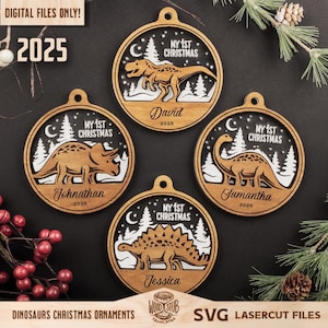 Babys erste Weihnachten SVG, erste Weihnachtsverzierung SVG, Weihnachten Laser-Datei, Weihnachten Glowforge, Ornamente svg, Babys erste svg