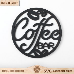 コーヒー SVG サイン、コーヒー サイン SVG、コーヒー 引用 svg、コーヒー ラウンド サイン、コーヒー ウォール アート、コーヒー svg、Glowforge svg、レーザー カット ファイル