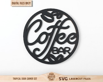 Signo SVG de café, Signo de café SVG, Cita de café svg, Signo redondo de café, Arte de la pared del café, Café svg, Glowforge svg, Archivo cortado por láser