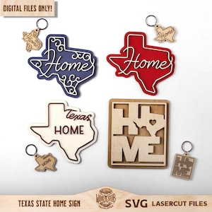 Texas SVG, Texas Glowforge SVG, Texas Home Sign, Texas Home SVG, Texas Home Decor, Texas Sign svg, Texas Porte-clés svg, Glowforge svg