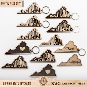 Virginia svg, Virginia keychain, Virginia Glowforge svg, Virginia Home Sign, Virginia Home svg, Virginia Sign svg, Glowforge svg