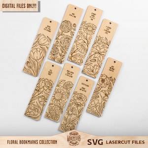 Bookmarks SVG, Bookmark SVG, Bookmark laser file, Bookmark Glowforge, Book quotes svg, Glowforge svg, Laser cut file