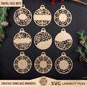Christmas Ornaments SVG, Christmas laser file, Family Ornament SVG, Christmas Sign svg, Ornaments svg, Family laser file, Glowforge svg