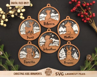 Baby First Christmas SVG, First Christmas Ornament SVG, Christmas laser file, Christmas Glowforge, Ornaments svg, Baby’s First svg
