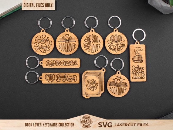 Keychain SVG, Book Lover SVG, Book SVG, Book Lover gift, Book Lover Keychains, Keychains svg