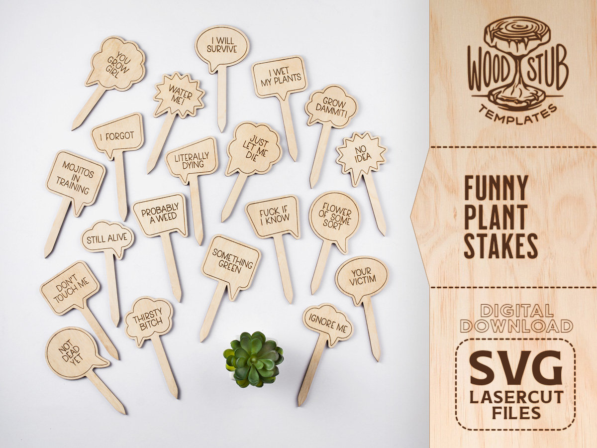 Funny Plant Marker Funny Plant Stakes Plant Stakes SVG Etsy Australia