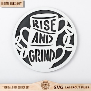 Coffee SVG Sign, Coffee Sign SVG, Coffee Quote svg, Coffee Round Sign, Coffee Wall Art, Coffee svg, Glowforge svg, Laser cut file