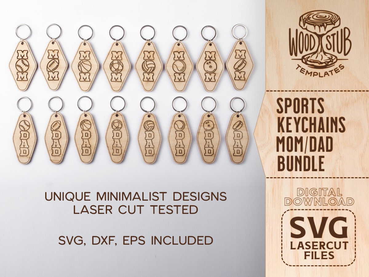 Download Sports Keychain SVG Keychain SVG Sports Mom SVG Sports Dad | Etsy