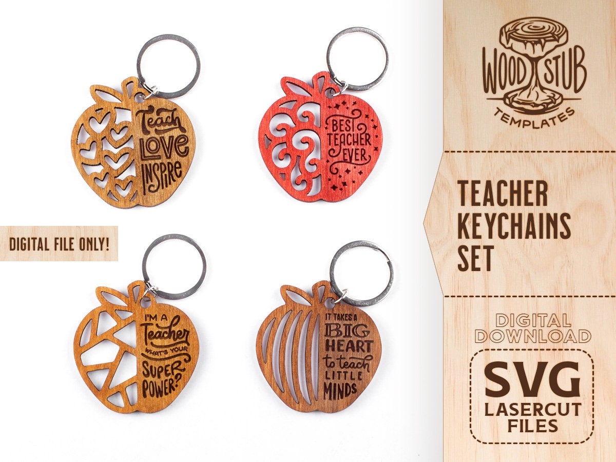 Teacher Keychain SVG Teacher SVG Teacher Laser File Teacher - Etsy UK