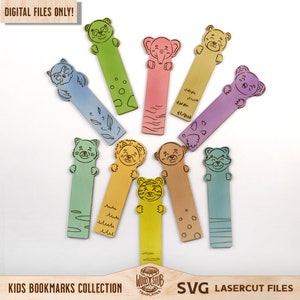 Kids Bookmarks svg, Bookmarks Bundle SVG, Bookmark SVG, Bookmark laser file, Glowforge svg, Laser cut file