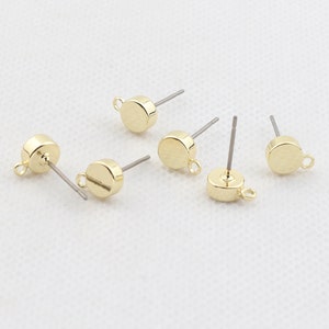 10 Pcs Crystal Diamond Earring Posts for Jewelry Making Gold Earring Post  Silver Earring Post Black Earring Post Diamond Stud 