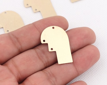 Brass earrings-Earring copper accessories-Earring connector-Brass earring charms-Earring pendant- jewelry-Special shape earrings BR0948