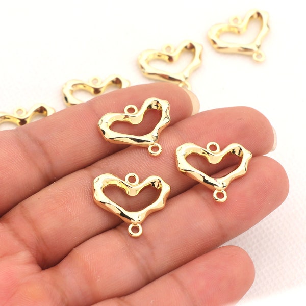 Alloy earring connector-Alloy earrings charms-Heart shape earrings-Earring pendant-Earring findings-Earring parts-Jewelry discovery BR1057