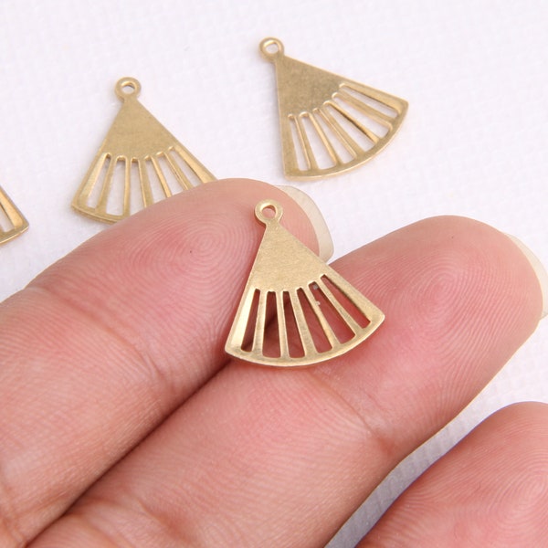 Brass earrings-Earring copper accessories-Earring connector-Brass earring charms-Earring pendant-Brass  jewelry-Sector shape earrings BR0228