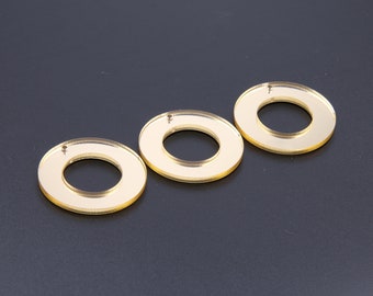 Acryl spiegel oorbellen-acetaat oorbel charmes-cirkelvorm oorbel connector-oorbel hanger-oorbel bevindingen-oorbel onderdelen BR0552