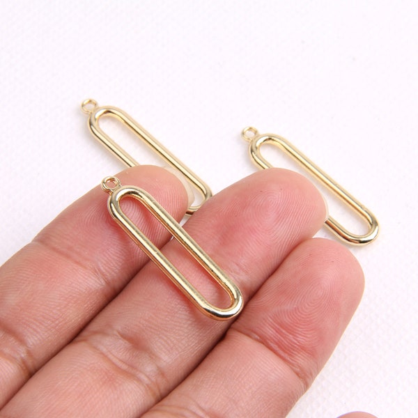 Gold plating alloy earring hoop-earrings charms-Oval shape earrings-earring connector-Geoometrical shape findings-Jewelry for use BR0165
