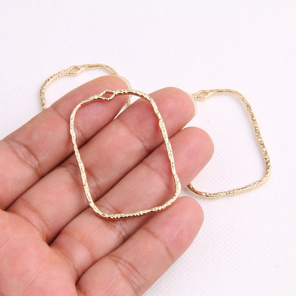 Gold plating alloy earring hoop-earrings charms-Rectangle shape earrings-earring connector-Geoometrical shape findings Jewelry for useBR0160