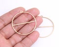 Brass earrings-Earring copper accessories-Earring pendant-Brass earring charms-Earring connector-Brass jewelry-Circle shape earrings BR0111