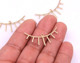 Brass ear hook-Earring copper accessories-Earring connector-Brass earring charms-Earring pendant-Brass jewelry-Special shape earrings BR0531