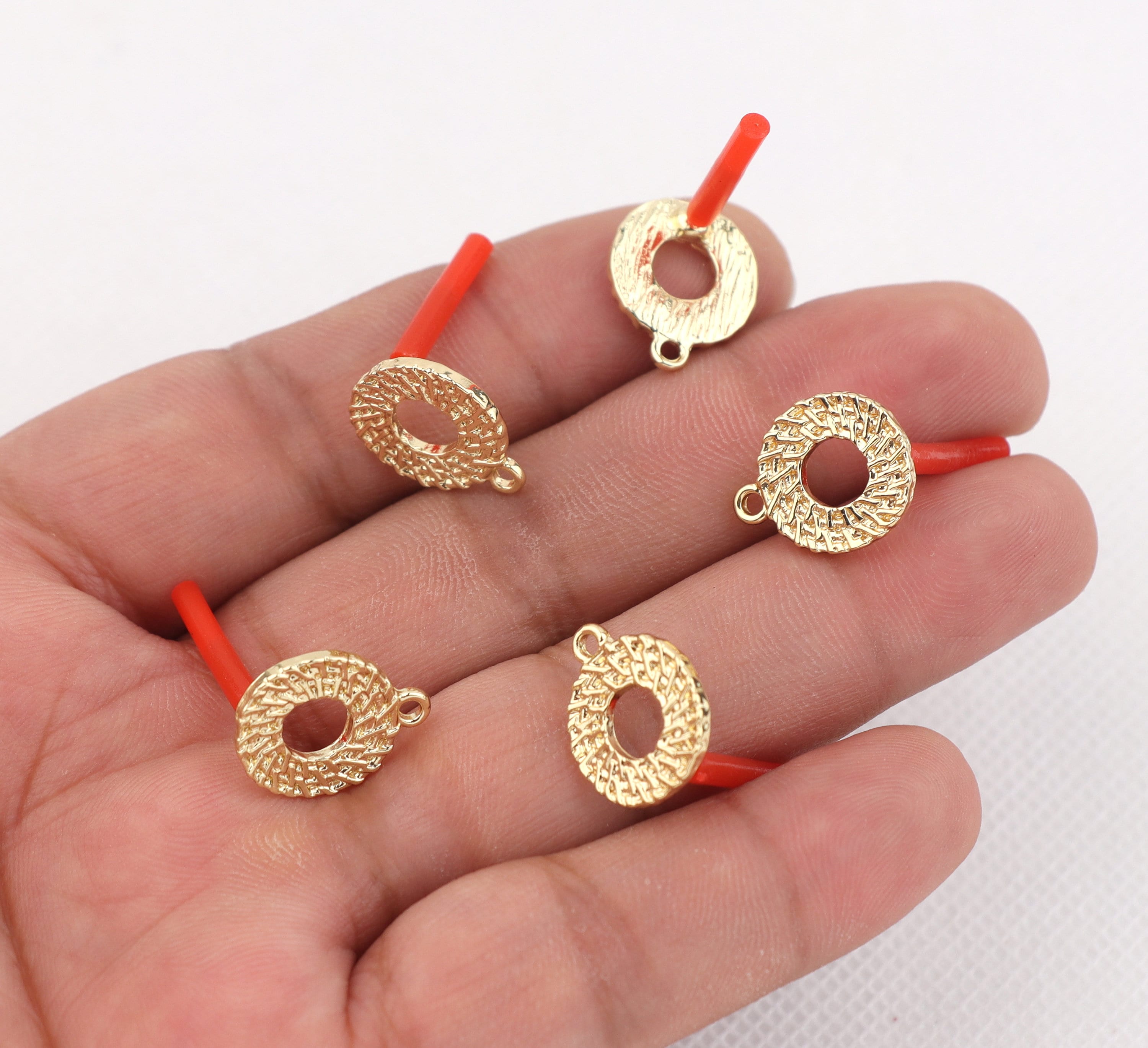 Gold plated alloy earring post-Alloy earring charms-Circle shape earring connector-earring pendant-earring findings jewelry supply BR0958 Gold plated alloy earring post-Alloy earring charms-Circle shape earring connector-earring pendant-earring findings jewelry supply BR0958