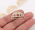 Brass earrings-Earring copper accessories-Earring connector-Earring charms-Earring pendant-Semi-circle shape earrings-Earring parts BR0953