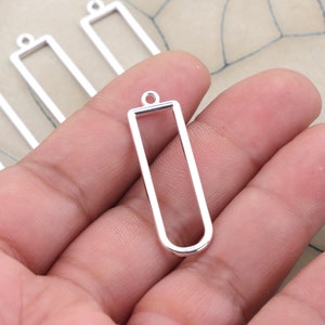 Silver plated alloy earring hoop-earrings charms-Special shape earrings-earring connector-Geoometrical shape findings-Jewelry supply BR1427