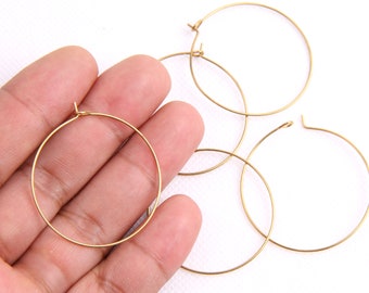 Brass earrings-Earring copper accessories-Earring connector-Brass earring charms-Earring pendant-Brass jewelry-Circle shape earrings BR0055