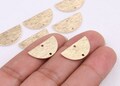 Brass earrings-Earring copper accessories-Earring connector-Brass earring charms-Earring pendant-Brass-Semi-circle shape earrings BR0415