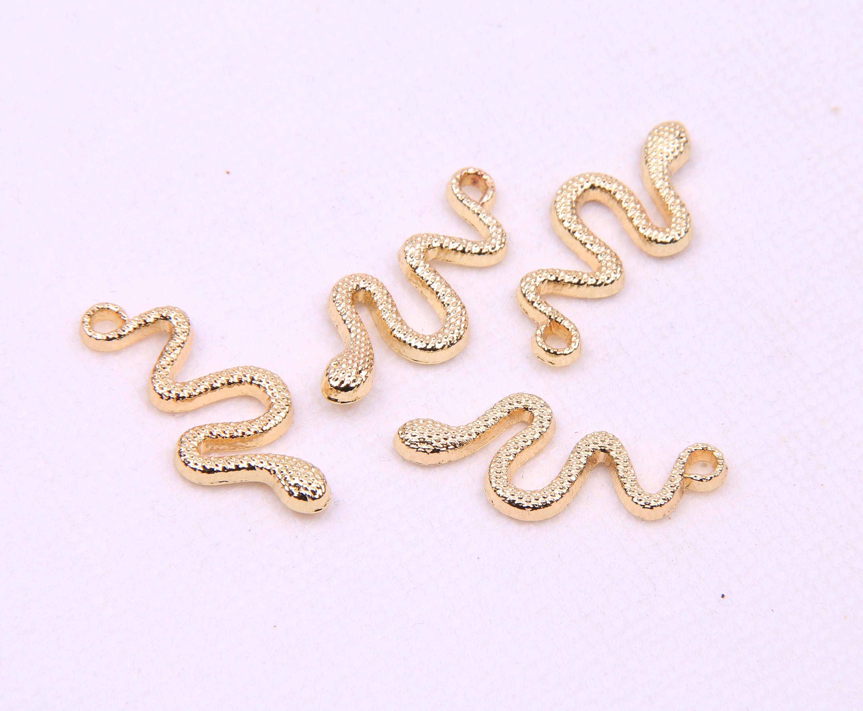 Alloy earring connector-Alloy earrings charms-Snake shape earrings-ea…
