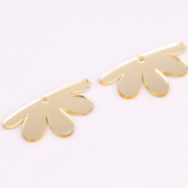 Acrylic mirror earrings-acetate earring charms-Special shape earring connector-earring pendant-earring findings-Earring parts jewelry BR0451